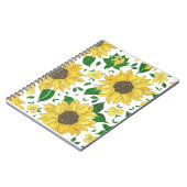 Aquarell-Sonnenblumenmuster  Notizblock (Linke Seite)