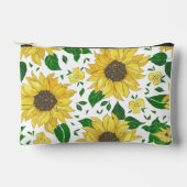 Aquarell-Sonnenblumenmuster  Zubehörtasche (Vorderseite)