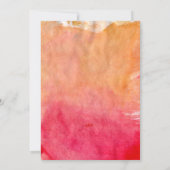 Aquarell Sonnenuntergang Verlobung Dusche oder Par Einladung (Rückseite)