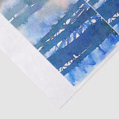 Aquarell-Sonnenuntergang-WaldDecoupage gemischte Seidenpapier (Ausschnitt)