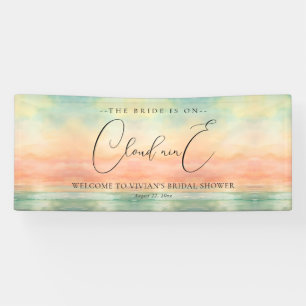 Aquarell Sonnenuntergang Wolke Neun Brautparty Wil Banner