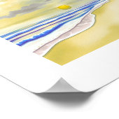 Aquarell-Sonnenuntergangs-Kunstposter Poster (Ecke)