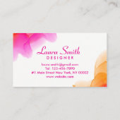 Aquarell-Sorbet Visitenkarte (Rückseite)