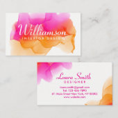 Aquarell-Sorbet Visitenkarte (Vorne/Hinten)