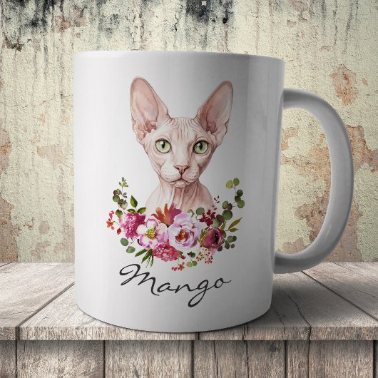 Aquarell Sphynx-Katze Kaffeetasse