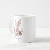 Aquarell Sphynx-Katze Kaffeetasse (Vorderseite Links)