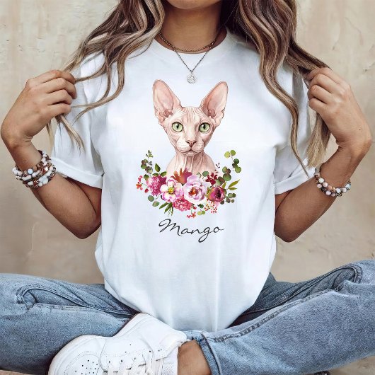 Aquarell Sphynx-Katze T-Shirt