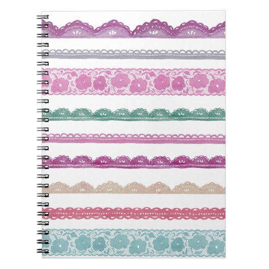 Aquarell-Spitze-Band-Girly Regenbogen gemalt Notizblock (Vorderseite)