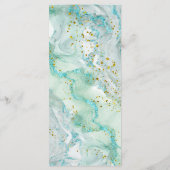 Aquarell-Splatter-Tinte Menü Menükarte (Rückseite)