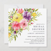 Aquarell Springtime Brautparty Invita Einladung (Vorderseite)