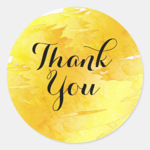 Aquarell-Spritzer Danke Abstrakt Moderne Runder Aufkleber