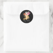 Aquarell Spritzer Geburtstags-Eiscreme Runder Aufkleber (Tasche)