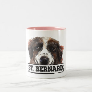 Aquarell St. Bernhard Zweifarbige Tasse
