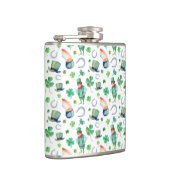 Aquarell-St Patrick Tagesmuster Flachmann (Rechts)