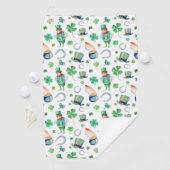 Aquarell-St Patrick Tagesmuster Golfhandtuch (Insitu)