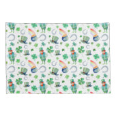 Aquarell-St Patrick Tagesmuster Kissenbezug (Rückseite-Rechts)