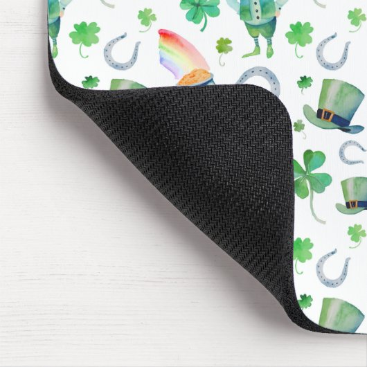 Aquarell-St Patrick Tagesmuster Mousepad (Ecke)
