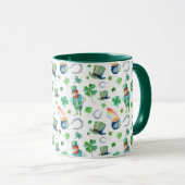 Aquarell-St Patrick Tagesmuster Tasse (VorderseiteRechts)