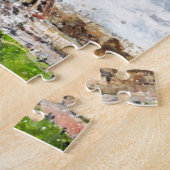 Aquarell-Stadtbild Paris, Eiffel in Richtung zu Puzzle (Seite)