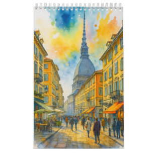 Aquarell-Städte der Welt 2026 Reise Kunst Kalender