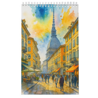 Aquarell-Städte der Welt 2026 Reise Kunst Kalender