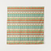 Aquarell-Stammes- Muster SüdwestGeo-Schritt-| Wandteppich (Vorderseite (Horizontal))