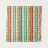 Aquarell-Stammes- Muster SüdwestGeo-Schritt-| Wandteppich (Vorderseite)