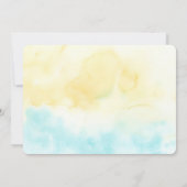 Aquarell Starfish Babydusche Einladung (Rückseite)