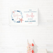 Aquarell Starfish Coral Reef Kinderdusche Willkomm Banner (InSitu)