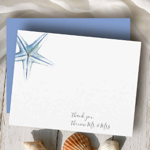 Aquarell Starfish Dankeschön Stationery Note Card Mitteilungskarte
