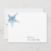 Aquarell Starfish Dankeschön Stationery Note Card Mitteilungskarte (Vorderseite)