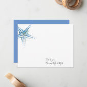 Aquarell Starfish Dankeschön Stationery Note Card Mitteilungskarte (Vorderseite/Rückseite Beispiel)