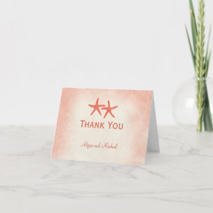 Aquarell Starfish Hochzeit Danke, Cards Coral Dankeskarte