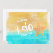 Aquarell Starfish wird meine Bridesmaid sein Einladung (Vorne/Hinten)