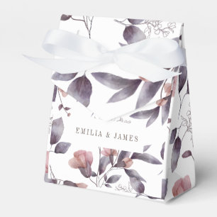 Aquarell staubig lila Zwielicht Laub Hochzeit Geschenkschachtel