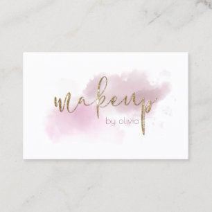 Aquarell Staubiges Mauve-Rouge-Make-up Visitenkarte