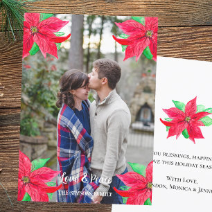 Aquarell-Stechpalme Frohe Weihnachten Weihnachtsst