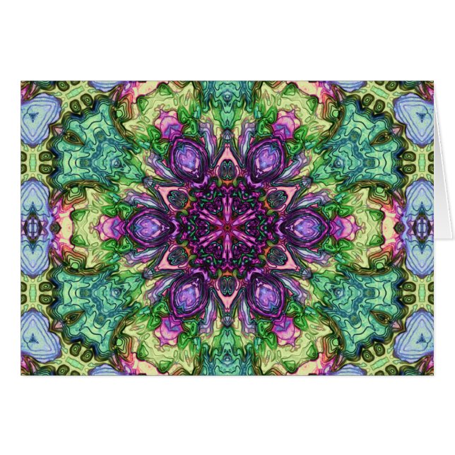 Aquarell-Stern-Kaleidoskop (Vorderseite (Horizontal))
