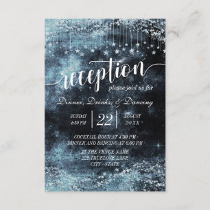Aquarell-Sternennacht-Galaxie-Hochzeitsempfang Einladung