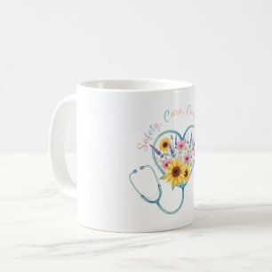 Aquarell-Stethoskop-Herz-Krankenschwester-Geschenk Kaffeetasse