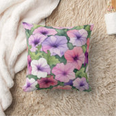 Aquarell-Stiefmütterchen-Blumen Kissen (Decke)