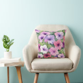 Aquarell-Stiefmütterchen-Blumen Kissen (Stuhl )