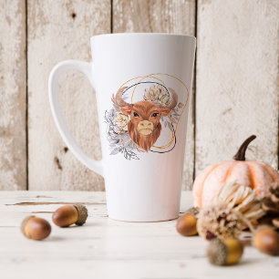 Aquarell Stier Astrologie Sternzeichen   Monogramm Milchtasse