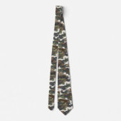 Aquarell-Stil-Tarnung Camo mit Tieren Krawatte (Rückseite)
