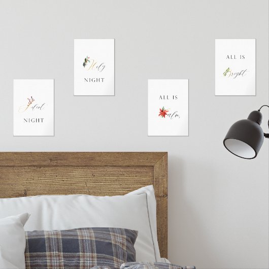 Aquarell Stille Nacht Weihnachtslied Bilderwand Sets (Schlafzimmer)