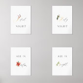 Aquarell Stille Nacht Weihnachtslied Bilderwand Sets (Vorderseite)
