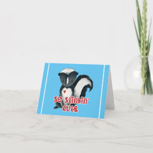 Aquarell-Stinktier so stinkend niedlich Karte