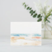Aquarell-Strand Glücksort Postkarte (Stehend Vorderseite)