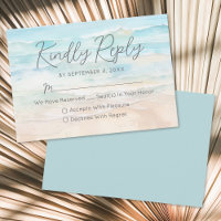 Aquarell-Strand-Hochzeit-RSVP-Antwortkarte