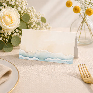 Aquarell-Strand-Hochzeitsplatzkarten Platzkarte